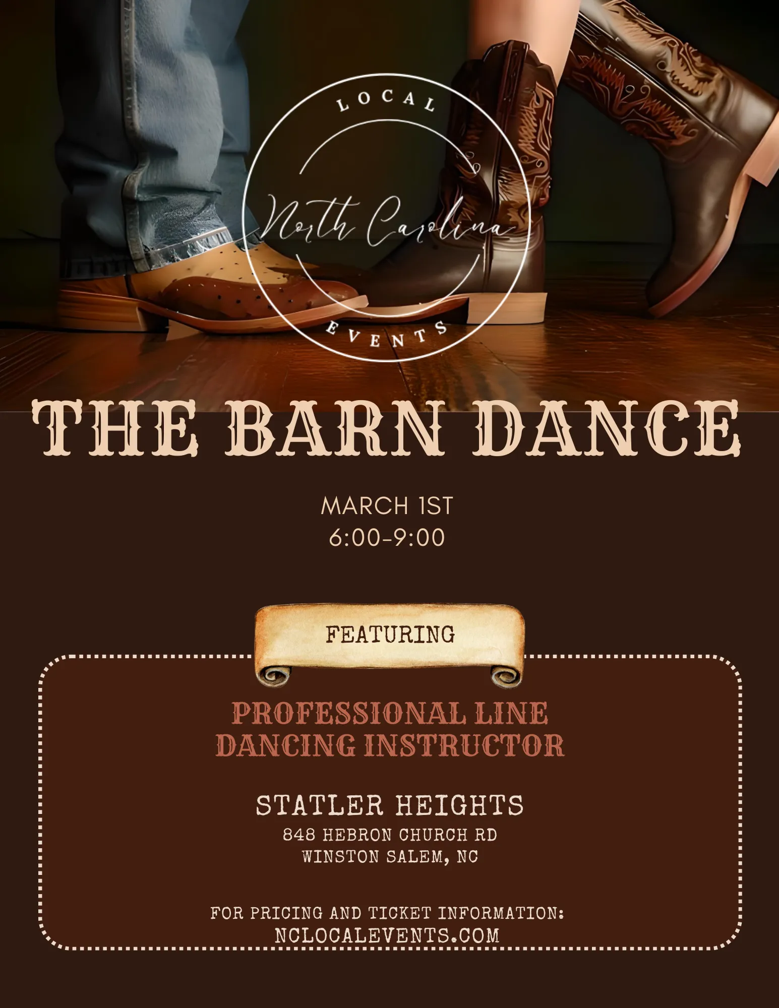 The Barn Dance: Spring 2024 event flyer